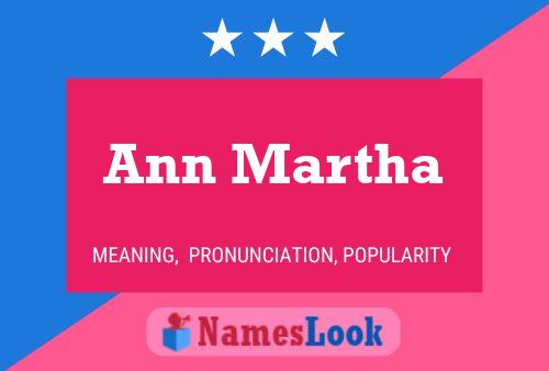 Постер имени Ann Martha