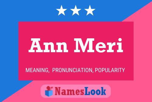 Постер имени Ann Meri