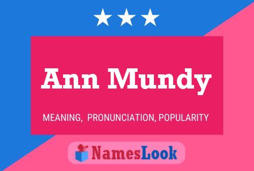 Постер имени Ann Mundy