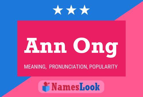 Постер имени Ann Ong