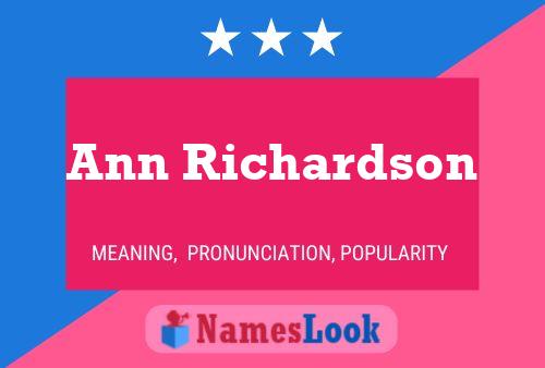 Постер имени Ann Richardson