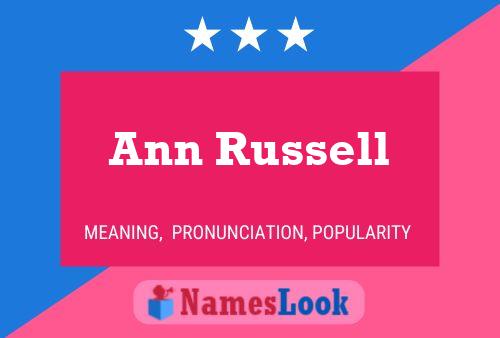 Постер имени Ann Russell