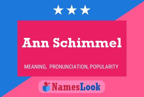 Постер имени Ann Schimmel