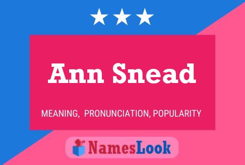 Постер имени Ann Snead