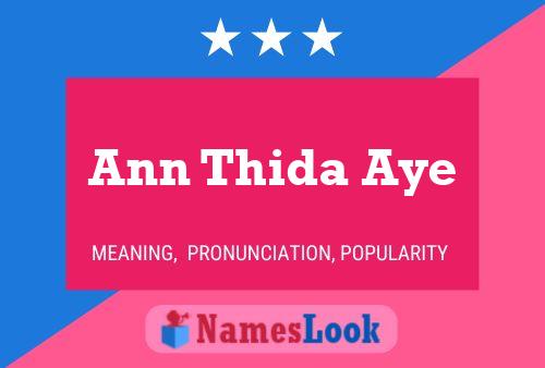 Постер имени Ann Thida Aye