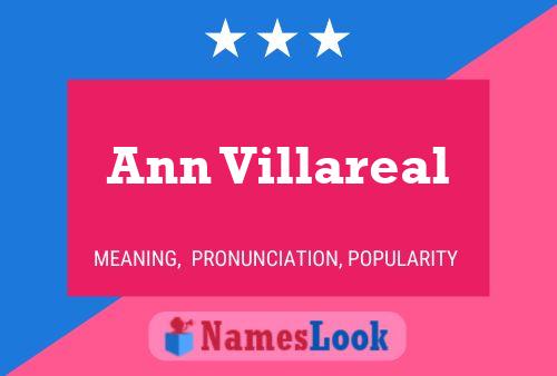 Постер имени Ann Villareal