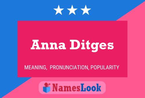 Постер имени Anna Ditges