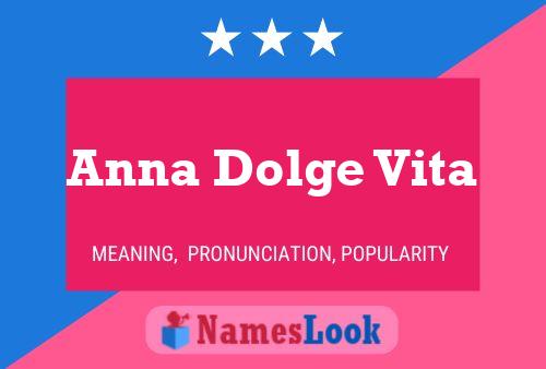 Постер имени Anna Dolge Vita