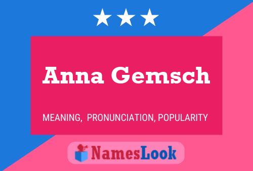 Постер имени Anna Gemsch