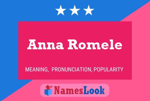 Постер имени Anna Romele