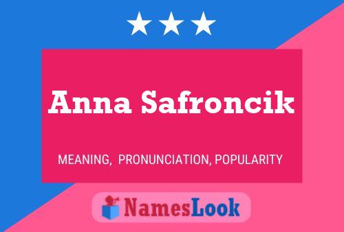 Постер имени Anna Safroncik