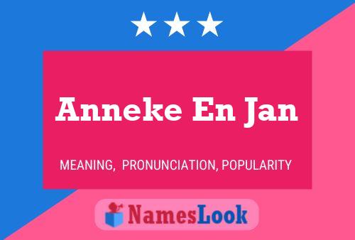 Постер имени Anneke En Jan