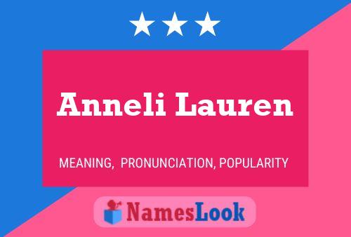 Постер имени Anneli Lauren