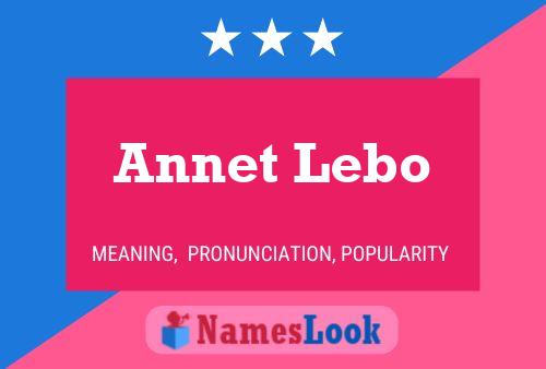 Постер имени Annet Lebo