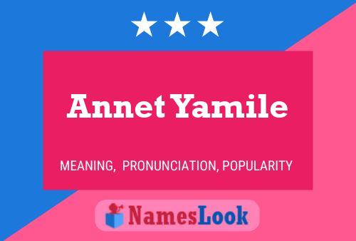 Постер имени Annet Yamile