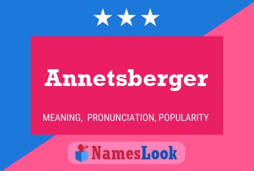 Постер имени Annetsberger