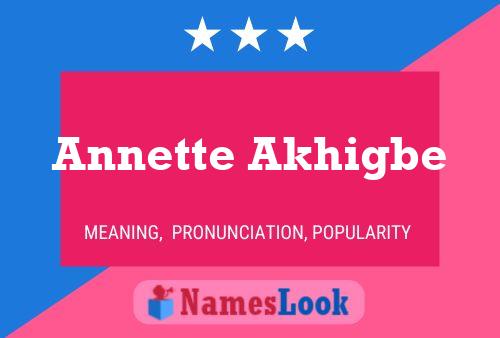 Постер имени Annette Akhigbe