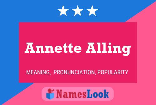 Постер имени Annette Alling