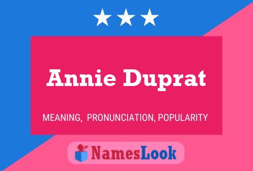 Постер имени Annie Duprat