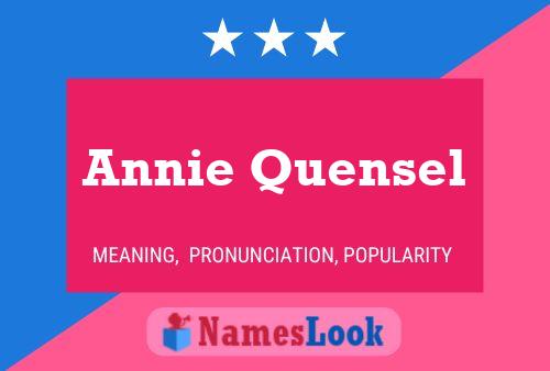 Постер имени Annie Quensel