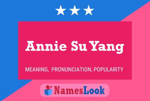 Постер имени Annie Su Yang