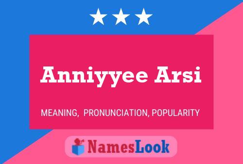 Постер имени Anniyyee Arsi