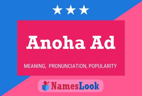 Постер имени Anoha Ad