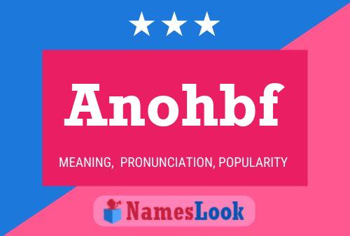 Постер имени Anohbf