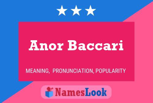 Постер имени Anor Baccari