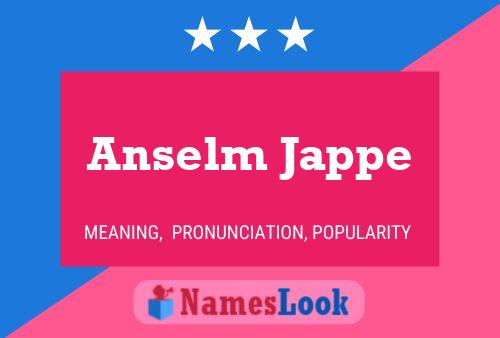 Постер имени Anselm Jappe