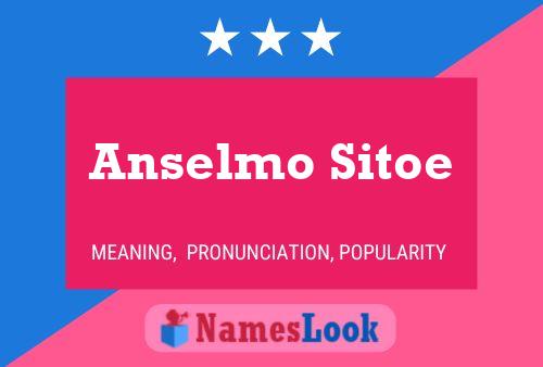 Постер имени Anselmo Sitoe