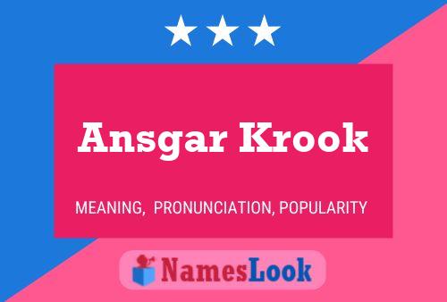 Постер имени Ansgar Krook