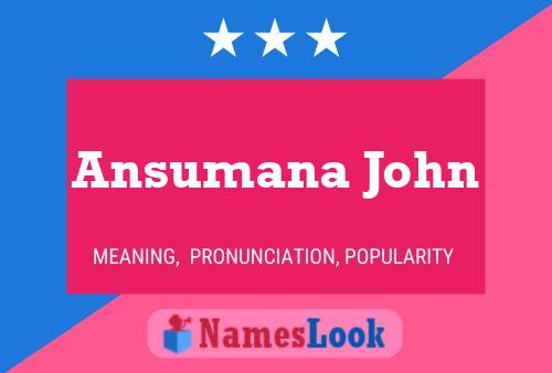 Постер имени Ansumana John