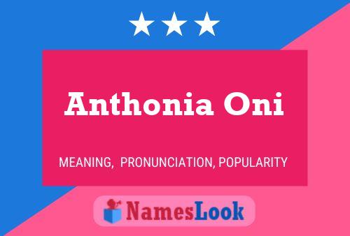 Постер имени Anthonia Oni