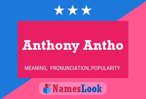 Постер имени Anthony Antho