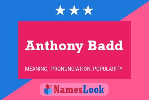 Постер имени Anthony Badd