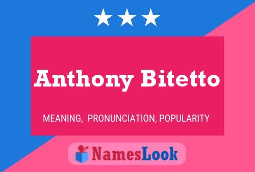 Постер имени Anthony Bitetto