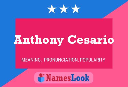 Постер имени Anthony Cesario