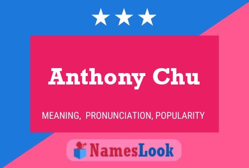 Постер имени Anthony Chu