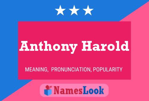 Постер имени Anthony Harold