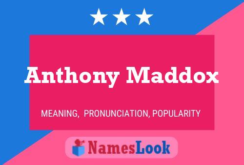 Постер имени Anthony Maddox