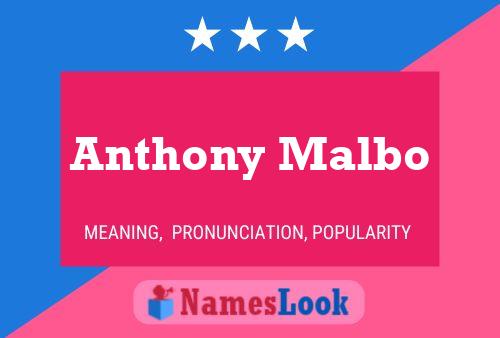 Постер имени Anthony Malbo