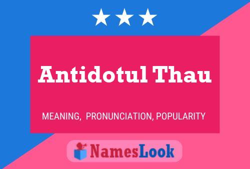 Постер имени Antidotul Thau