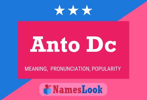 Постер имени Anto Dc