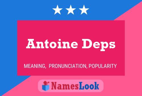 Постер имени Antoine Deps