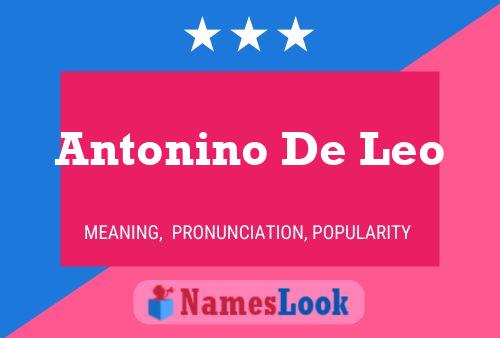 Постер имени Antonino De Leo