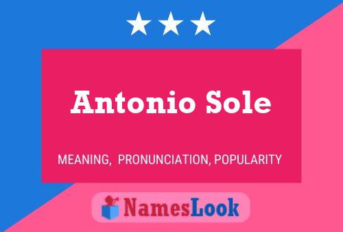 Постер имени Antonio Sole