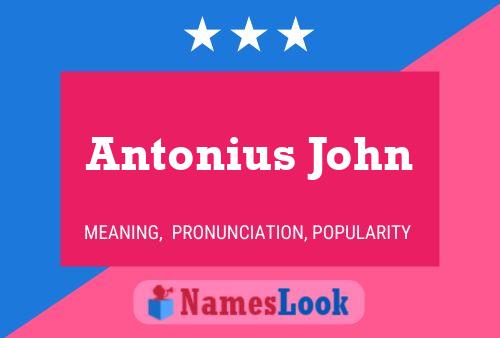 Постер имени Antonius John