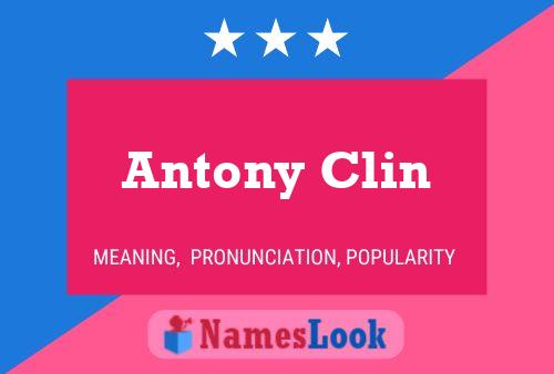 Постер имени Antony Clin