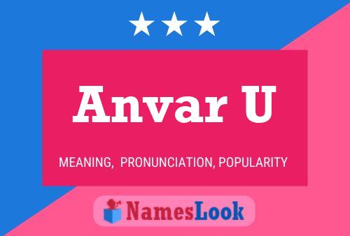 Постер имени Anvar U